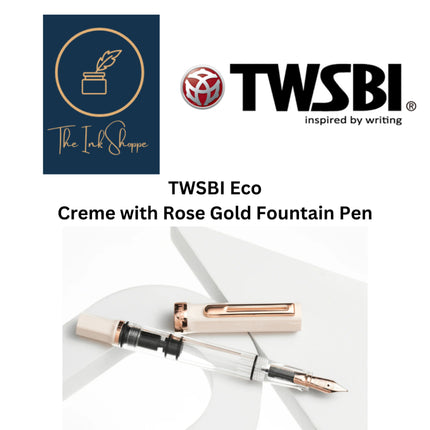 TWSBI ECO Creme with Rose Gold Fountain Pen