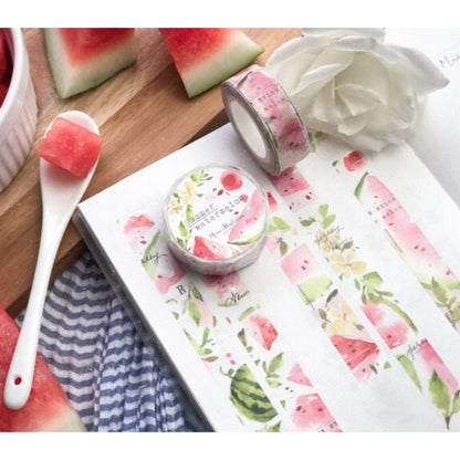 Meow Illustration Fruit Salad Washi Tape FULL ROLL