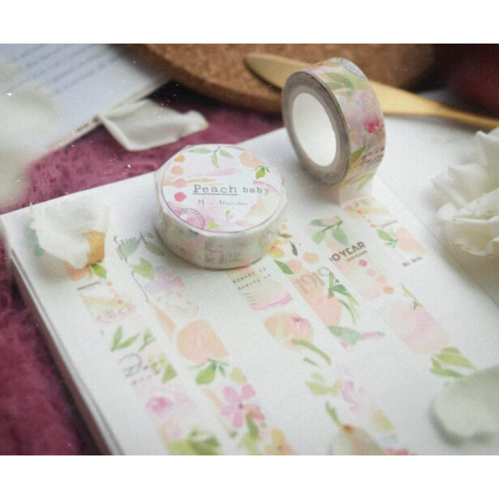 Meow Illustration Fruit Salad Washi Tape FULL ROLL