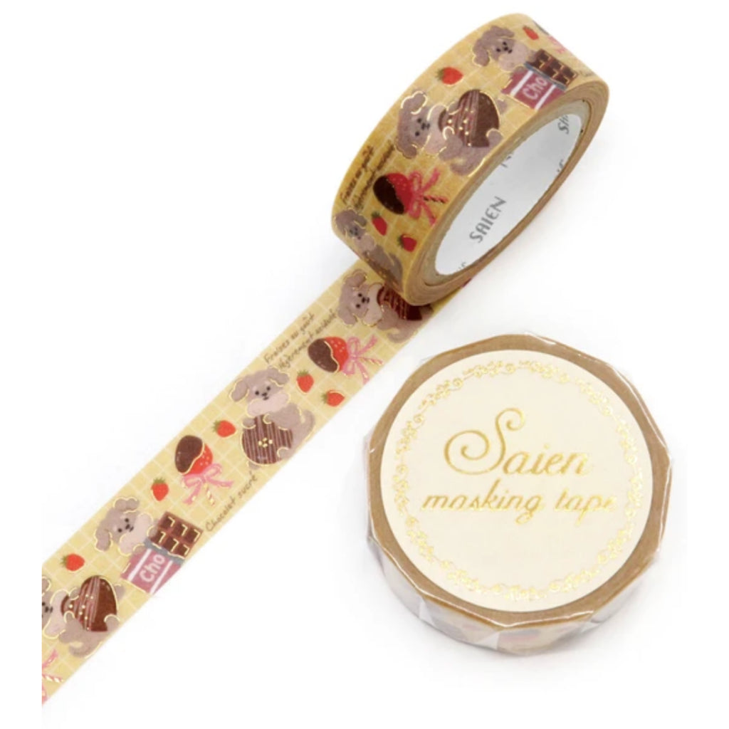 Saien Masking Tape 15mm x 7m FULL ROLL with Foil