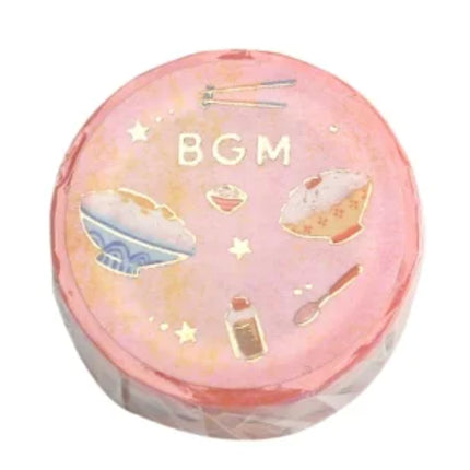 BGM Washi Tape 15mm x 5m FULL ROLL with gold foil
