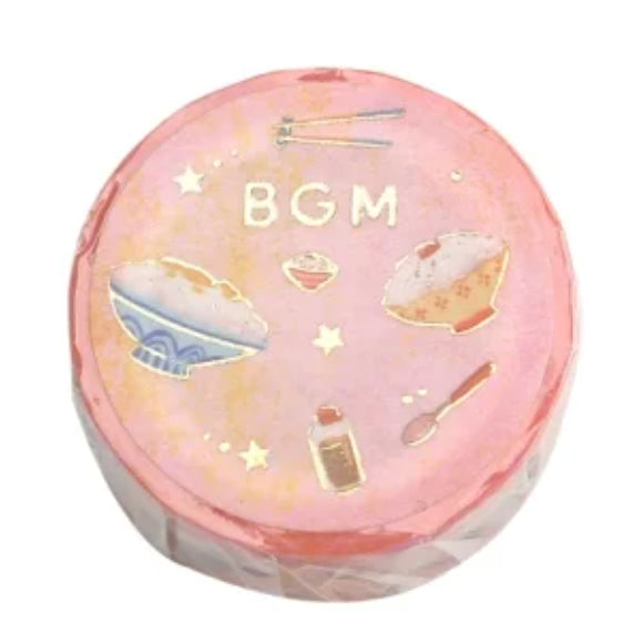 BGM Washi Tape 15mm x 5m FULL ROLL with gold foil