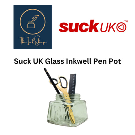 Suck UK Glass Inkwell Pen Holder
