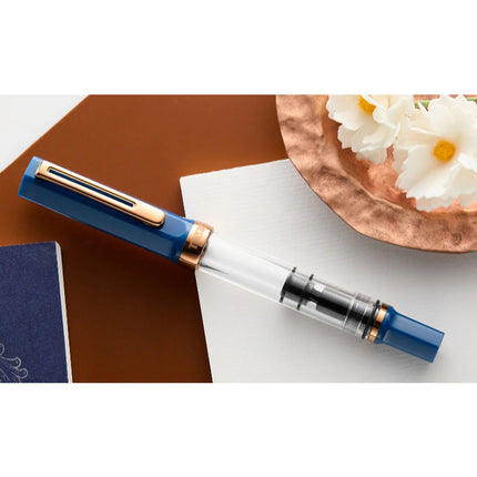 TWSBI ECO Indigo Blue Bronze Fountain Pen Broad Nib (B)