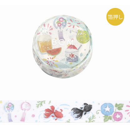 BGM Washi Tape 15mm x 5m FULL ROLL with gold foil