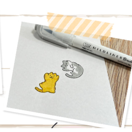 Zebra Mildliner Brush x Ocha Cat Limited Edition Set