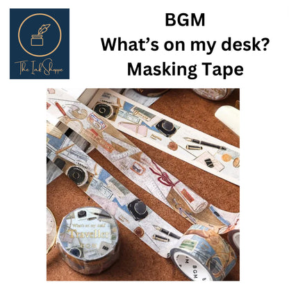 BGM What's on My Desk? Masking Tape FULL ROLL w/ Gold Foil