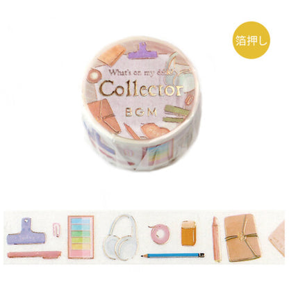 BGM What's on My Desk? Masking Tape FULL ROLL w/ Gold Foil