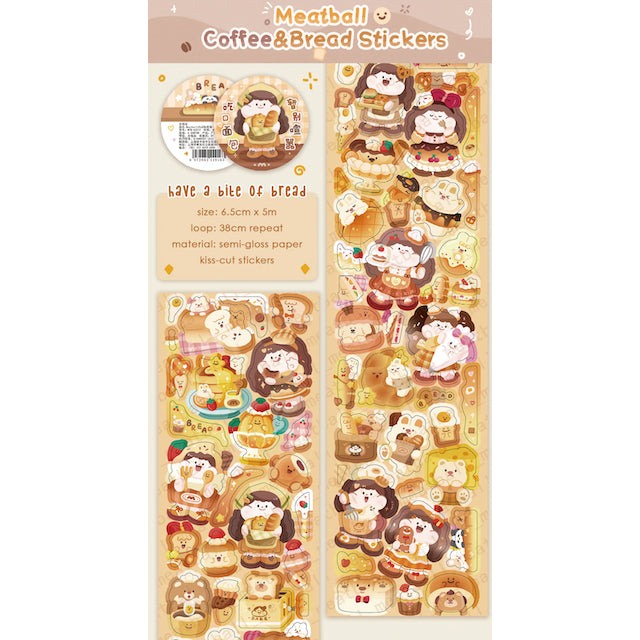 Meatball Stickers Sampler Cut Size 1 Loop