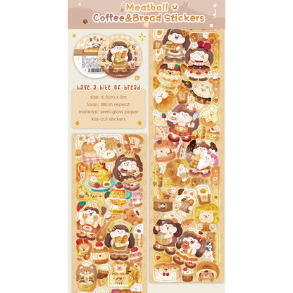 Meatball Stickers Sampler Cut Size 1 Loop