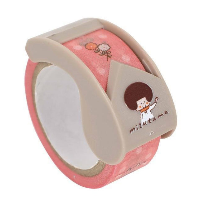 Kutsuwa Masteno Ribbon Bon x Mizutama Washi tape Cutter with Washi Tape