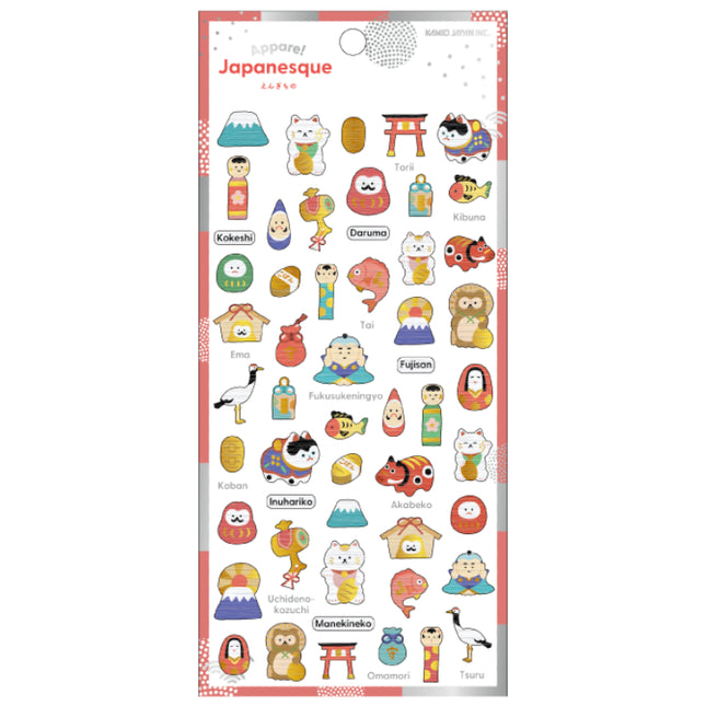 Kamio Appare! Japanesque  Stickers with Gold Foil
