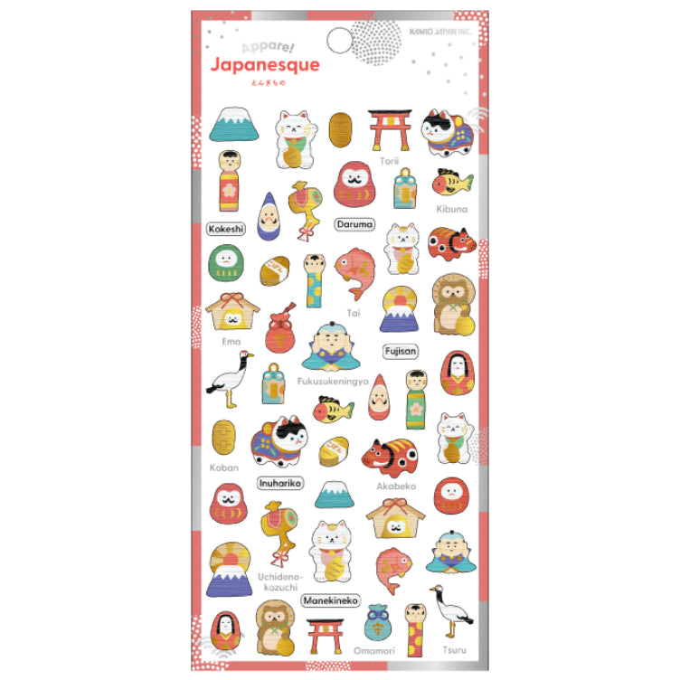 Kamio Appare! Japanesque  Stickers with Gold Foil