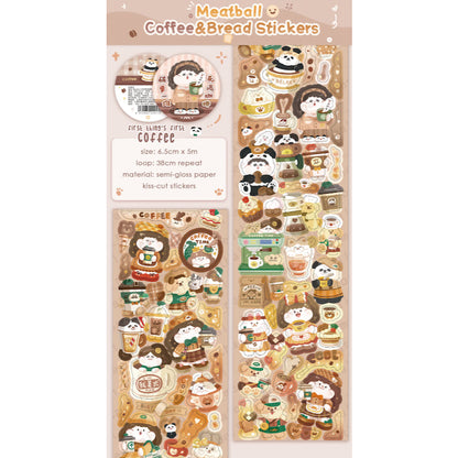 Meatball Stickers Sampler Cut Size 1 Loop