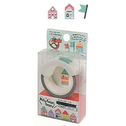 Kutsuwa Masteno Ribbon Bon Washi Tape Cutter with Printed Washi Tape