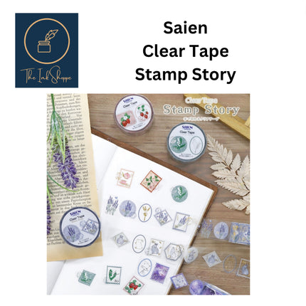 Saien Clear Tape Stamp Story Full Roll - Tea Party
