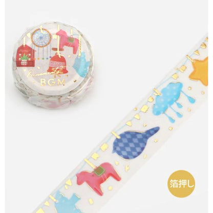 BGM 20mm x 5m Washi Tape with Gold-Foil Stamping
