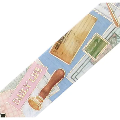 BGM What's on My Desk? Masking Tape FULL ROLL w/ Gold Foil