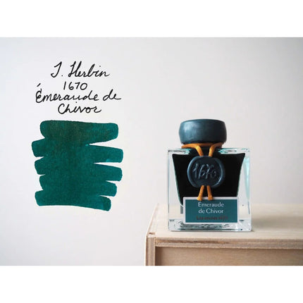Jacques Herbin Emeraude de Chivor Fountain Pen Ink FULL Bottle 50ml
