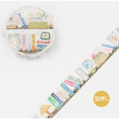 BGM Washi Tape 15mm x 5m FULL ROLL with gold foil
