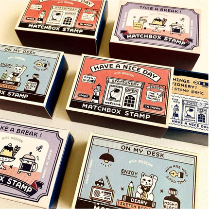 Sanby x Eric Matchbox Rubber Stamp Set