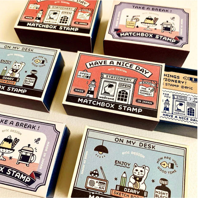 Sanby x Eric Matchbox Rubber Stamp Set