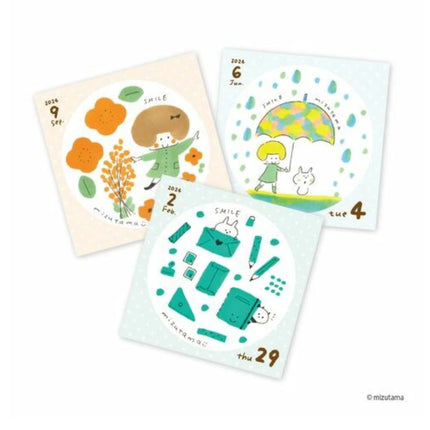 Mizutama Daily/Desk/Wall 2024 Calendar