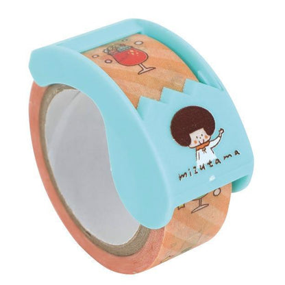 Kutsuwa Masteno Ribbon Bon x Mizutama Washi tape Cutter with Washi Tape