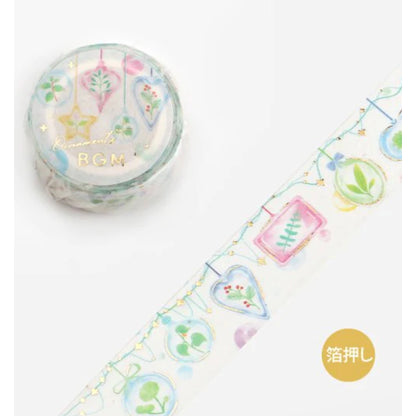 BGM 20mm x 5m Washi Tape with Gold-Foil Stamping