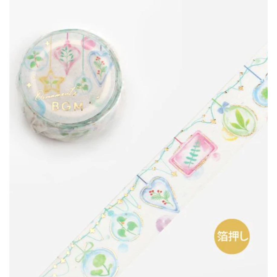 BGM 20mm x 5m Washi Tape with Gold-Foil Stamping
