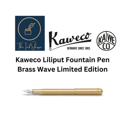 Kaweco Liliput Brass Wave Limited Edition Fountain Pen Broad Nib