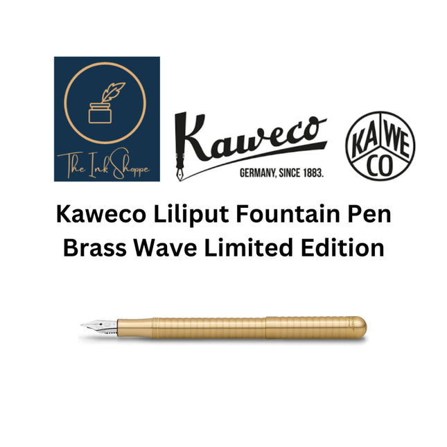 Kaweco Liliput Brass Wave Limited Edition Fountain Pen Broad Nib