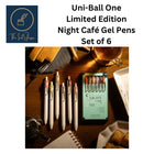 Uni-Ball One Limited Edition Night Cafe 0.38mm Gel Pen Set of 6