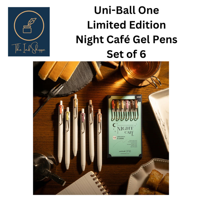 Uni-Ball One Limited Edition Night Cafe 0.38mm Gel Pen Set of 6