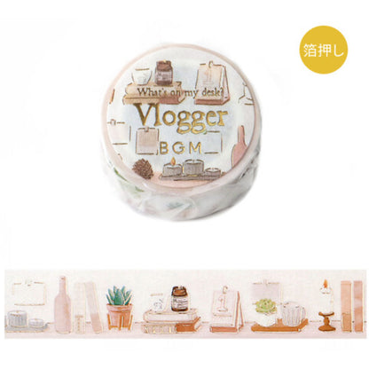 BGM What's on My Desk? Masking Tape FULL ROLL w/ Gold Foil