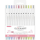 Zebra Clickart Markers Set of 12 - Pastel