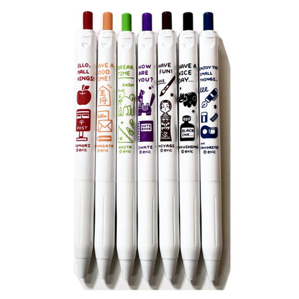 Zebra Sarasa R x Eric Design Tohoku Motif 7 Color Pen Set