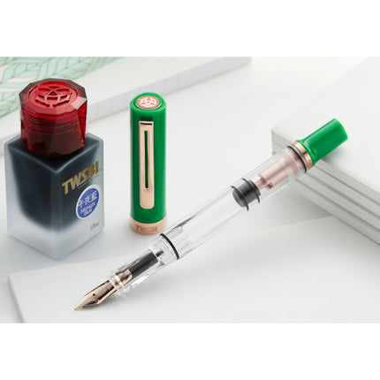 TWSBI ECO-T Royal Jade with Rose Gold Fountain Pen and Ink