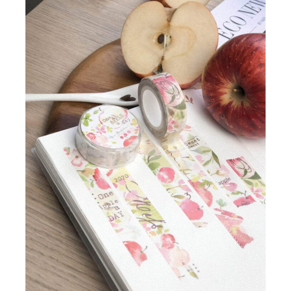 Meow Illustration Fruit Salad Washi Tape FULL ROLL