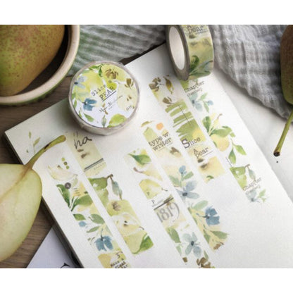 Meow Illustration Fruit Salad Washi Tape FULL ROLL