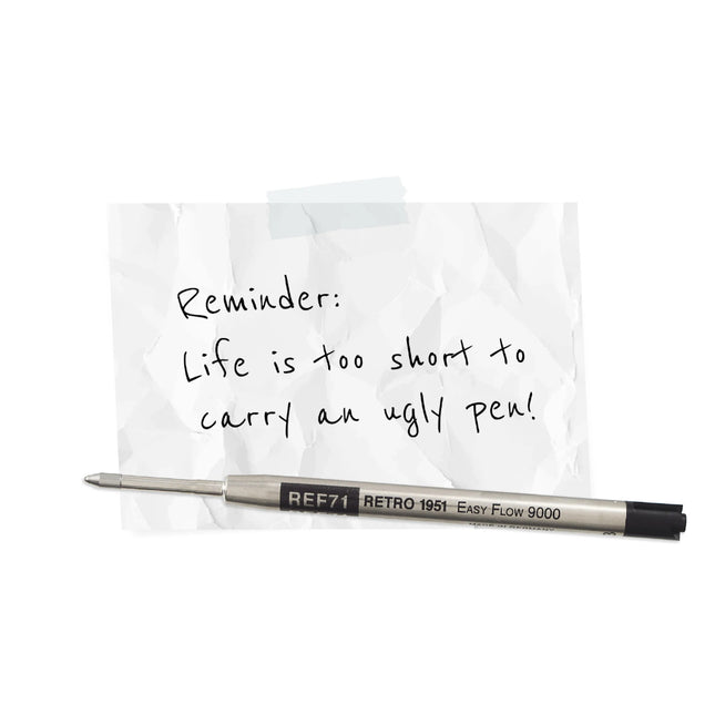 Retro 1951 Black Easy Flow 9000 Balllpoint Refill