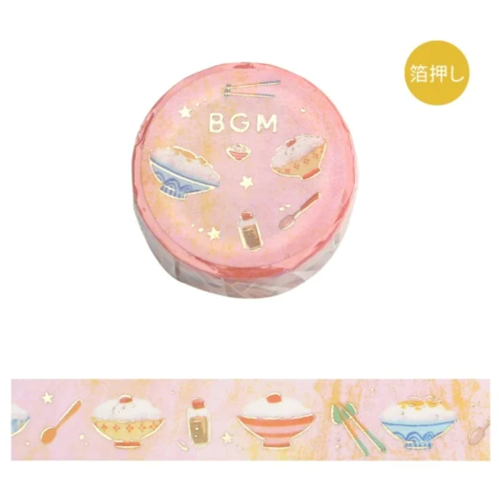 BGM Washi Tape 15mm x 5m FULL ROLL with gold foil