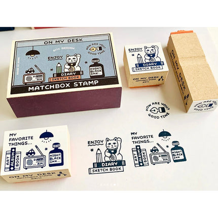 Sanby x Eric Matchbox Rubber Stamp Set