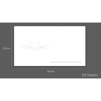 Wearingeul Smile Cat Ink Swatch Card (50 sheets)