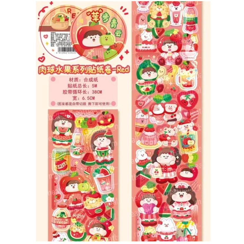 Meatball Stickers Sampler Cut Size 1 Loop