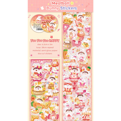 Meatball Stickers Sampler Cut Size 1 Loop