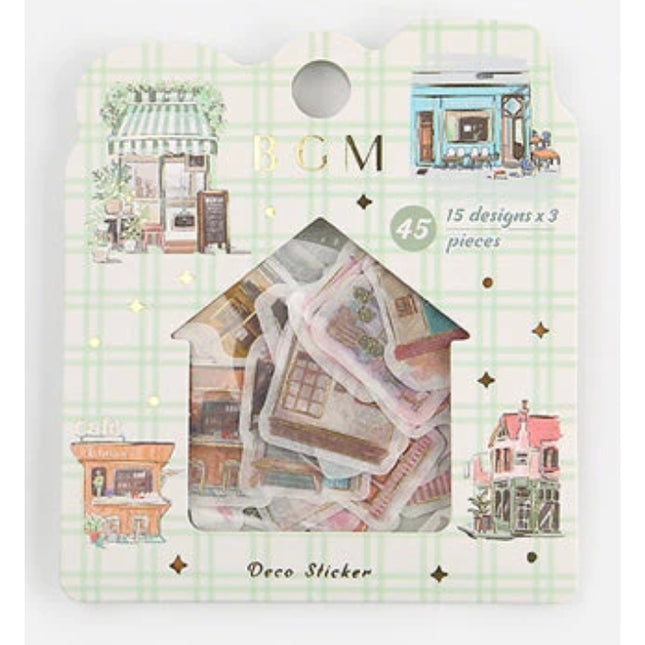 BGM Flake Stickers with Gold Foil Stamping - Pack of 45 Stickers