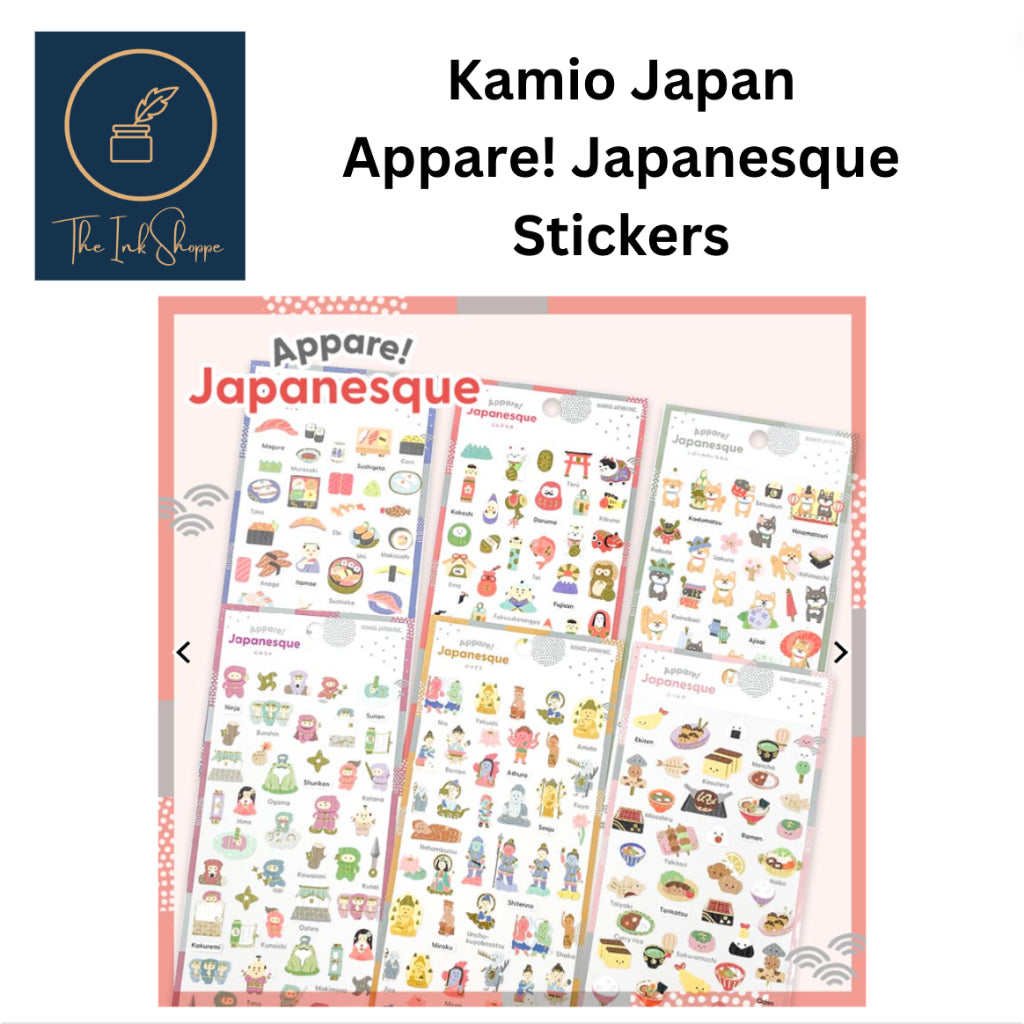 Kamio Appare! Japanesque  Stickers with Gold Foil