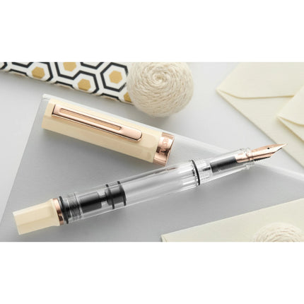 TWSBI ECO Creme with Rose Gold Fountain Pen