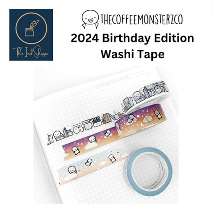 The Coffee Monsterz 2024 Birthday Edition Washi Tape FULL ROLL